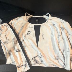 Reflex Black and White Long Sleeve Top